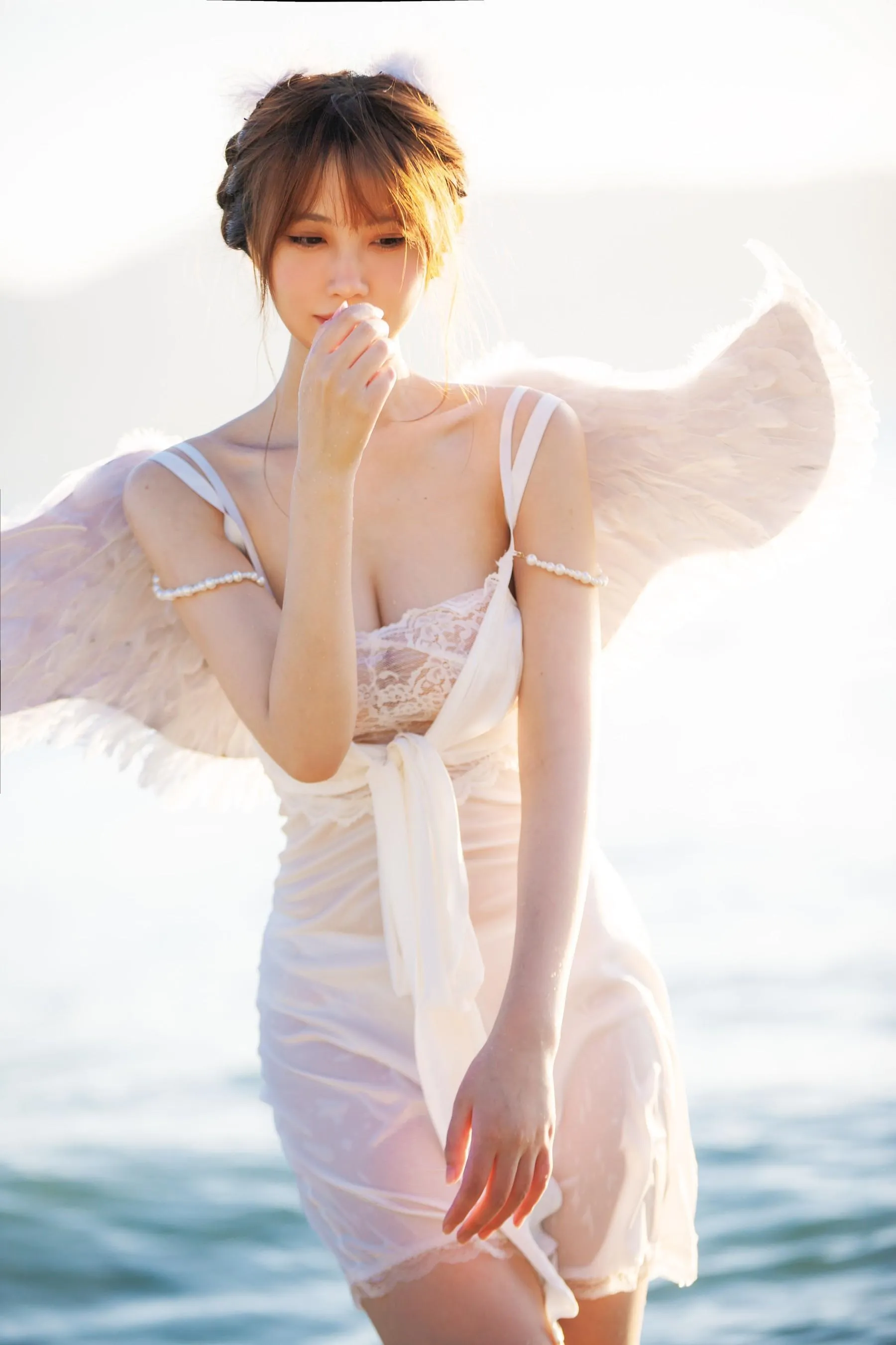 念雪ww – NO.35 海边神明少女 [50P]插图7